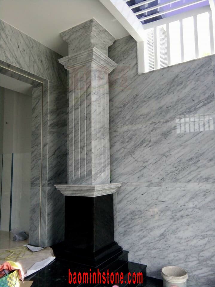 mẫu cột vuông đá marble đẹp