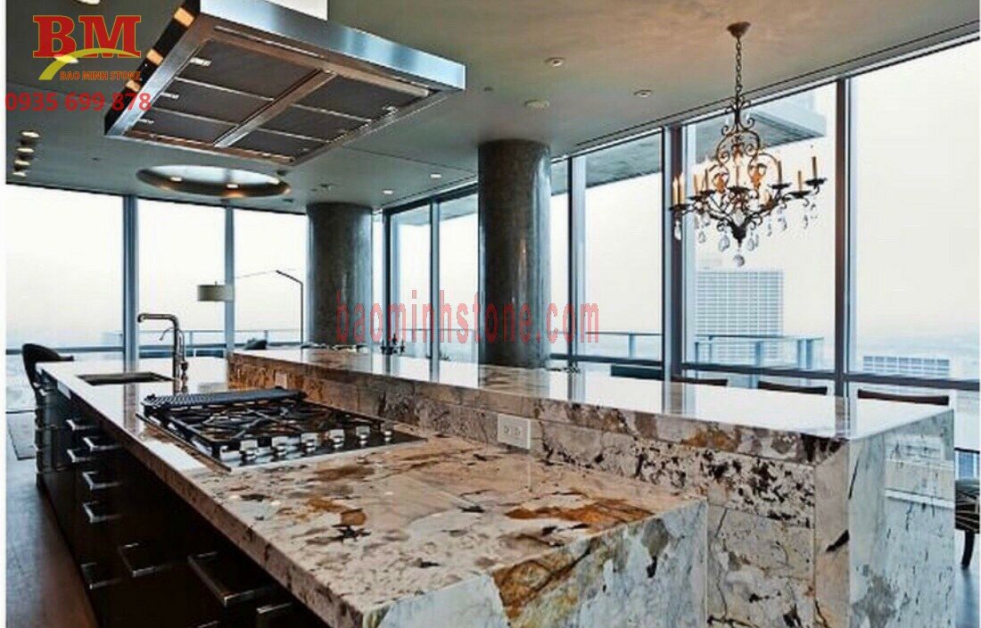 mẫu đá marble ốp bàn bếp đẹp